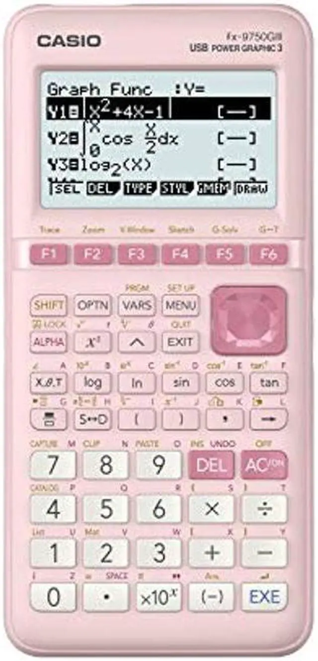 Alt view image 3 of 5 - Casio fx-9750GIII, Standard Graphing Calculator, Python and Natural Text Book Display, Black