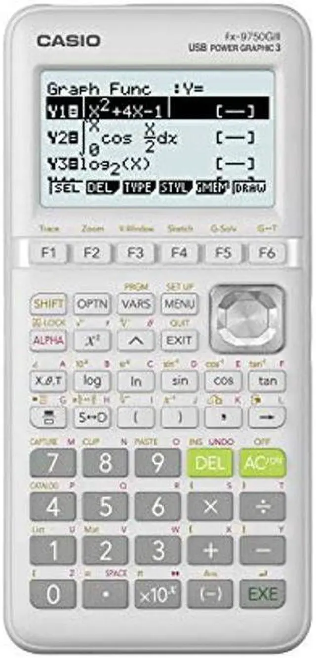 Alt view image 4 of 5 - Casio fx-9750GIII, Standard Graphing Calculator, Python and Natural Text Book Display, Black