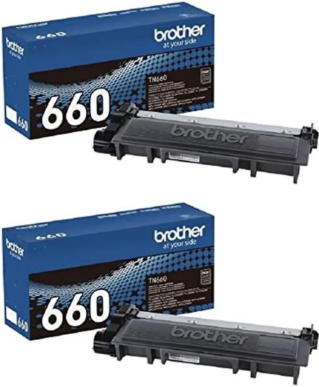 Main image of Brother Genuine TN660 2-Pack High Yield Black Toner Cartridge with approximately 2,600 page yield/cartridge