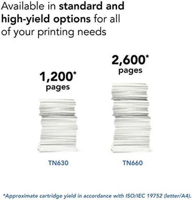 Alt view image 5 of 5 - Brother Genuine TN660 2-Pack High Yield Black Toner Cartridge with approximately 2,600 page yield/cartridge