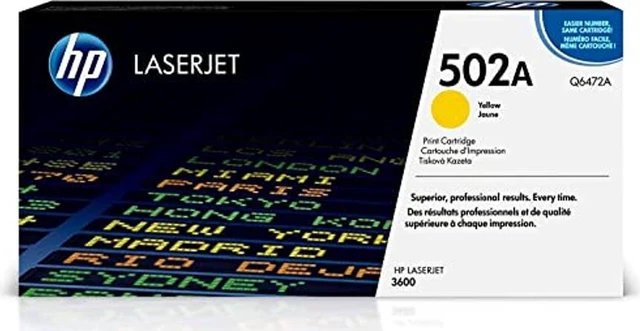 Main image of HP 502A Yellow Toner Cartridge | Works with HP Color LaserJet 3600 Series | Q6472A