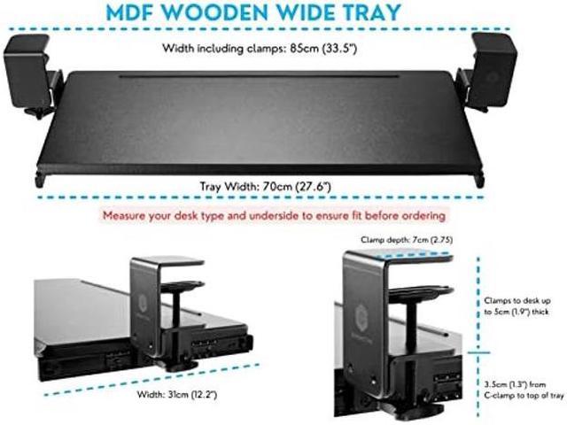 Ergoactive extra wide under online desk keyboard tray