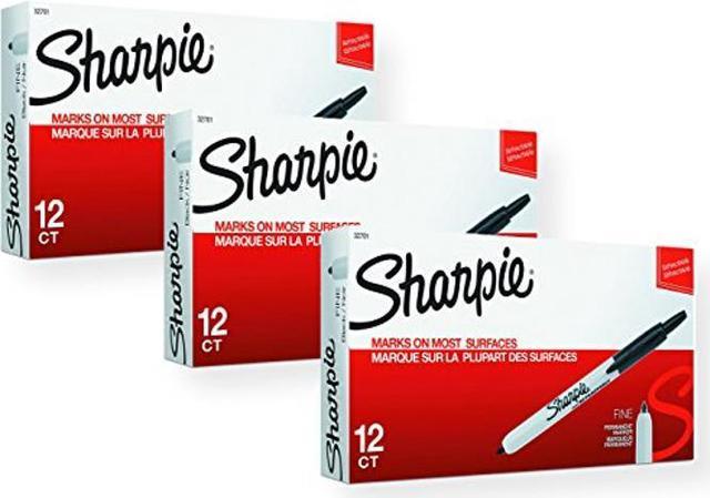 Sharpie Fine Permanent Markers Black 36 Pack