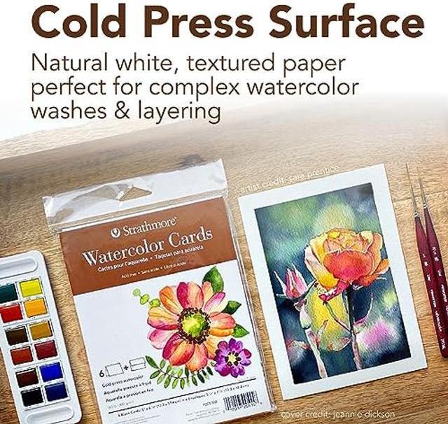 Strathmore Watercolor Cards, 5x6.875 inches, 100 Pack, Envelopes Included -  Custom Greeting Cards for Weddings, Events, Birthdays 