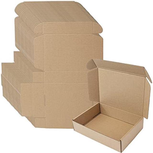 Golden State Art, 8x6x2 inches Shipping Boxes Pack of 26, Brown Corrugated  Cardboard Boxes for Mailing Packing Literature Mailer 
