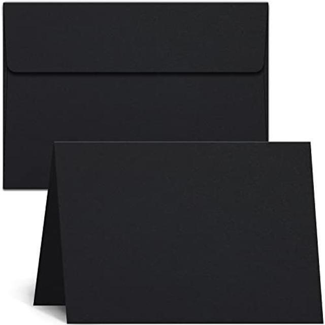Blank Cards and Envelopes 100 Pack: Ohuhu 5 x 7 Heavyweight Black