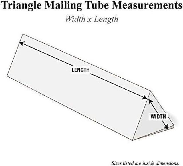 3 x 36 1/4 White Triangle Mailing Tubes