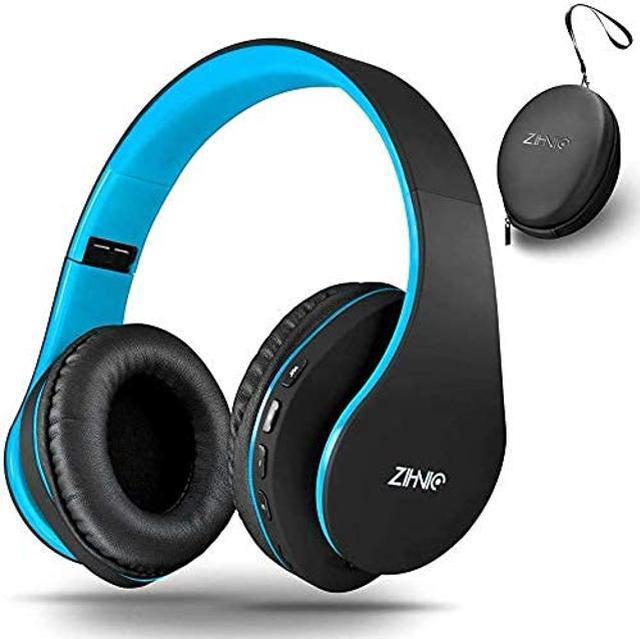 ZIHNIC Bluetooth Headphones Over Ear Foldable Wireless and Wired