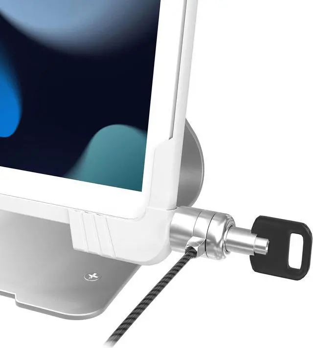 Alt view image 5 of 5 - CTA Anti-Theft Case & Stand Solid Security Locking Case with 180 Angle Adjustability Compatible with iPad (5th-9th Gen, Air 1-3, Pro 9.7', 10.5') - White