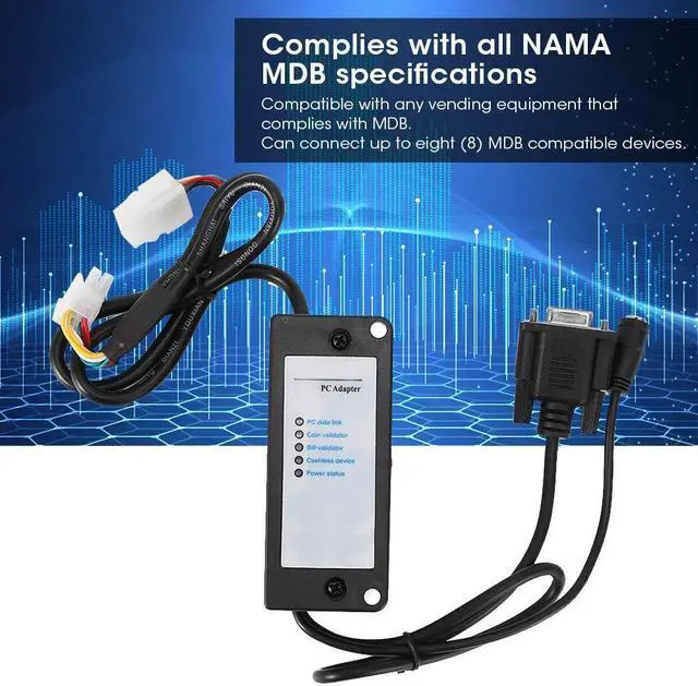 Alt view image 4 of 5 - 125 MDB Payment Device to PC Converter, RS232 Adapter Bill Acceptor Computer Serial Port Transfer Box Comes with Cables, for Connecting MDB Receivers