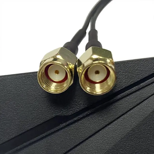 Alt view image 5 of 5 - SAMXI SMA WiFi 6e 2T2R Antenna 2.4G/5G Dual Band for GIGABYTE AORUS Z390 Z270 Z370 Z490 Z590 Z690 X470 X570 X570S X570I H470 H470I H610 B460 B450 B550 B560 B660 AX X299X Magnetic Base PC Desktop