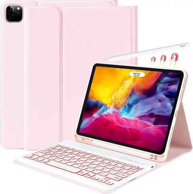 Main image of besky Keyboard Case for iPad Pro 11 inch (4th, 3th Generation) & Air Series Products (Air 6th, 5th, 4th Generation), with Wireless Detachable Backlit Keyboard and Case - Pencil Holder