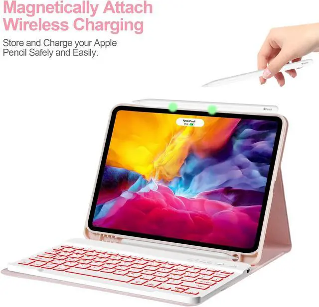 Alt view image 3 of 5 - besky Keyboard Case for iPad Pro 11 inch (4th, 3th Generation) & Air Series Products (Air 6th, 5th, 4th Generation), with Wireless Detachable Backlit Keyboard and Case - Pencil Holder