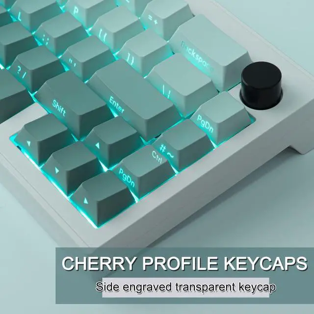 Alt view image 5 of 5 - JOMKIZ PBT keycaps, 135 Keys Double Shot Keycaps Side Engraved Transparent Keycap Set Cherry Profile Backlit Keycaps for Cherry MX Switch ASIN/ISO Layout Mechanical Keyboard