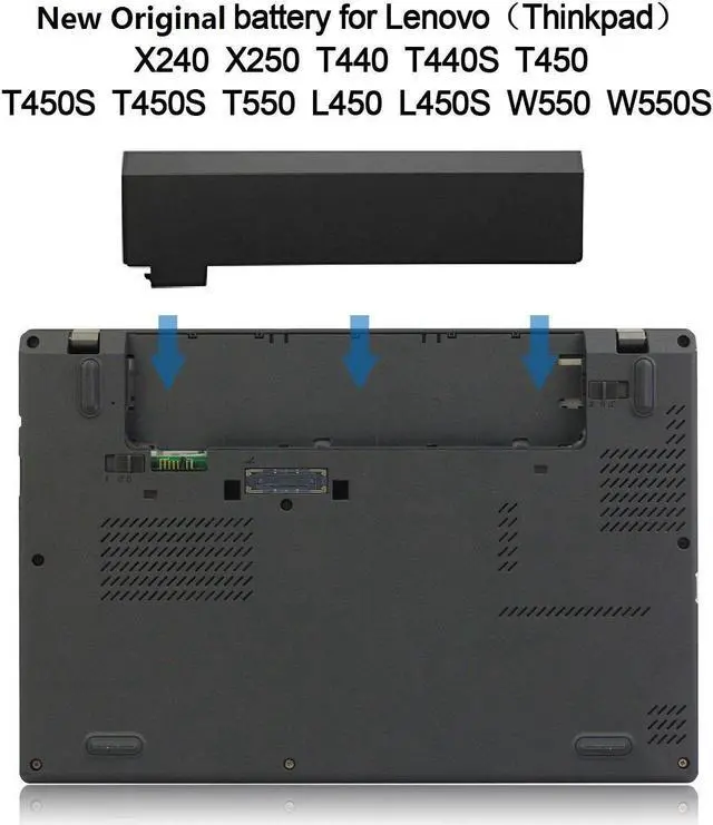 Alt view image 4 of 5 - LENOVO 11.4V 24Wh 68 3-Cell Battery 0C52861 45N1124 45N1775 45N1126 45N1127 For Lenovo ThinkPad X240 X240S X250 X260 X270 T440 T440S T450 T450S T460 T460P T470P T550 T560 W550 L450 L460 Laptops