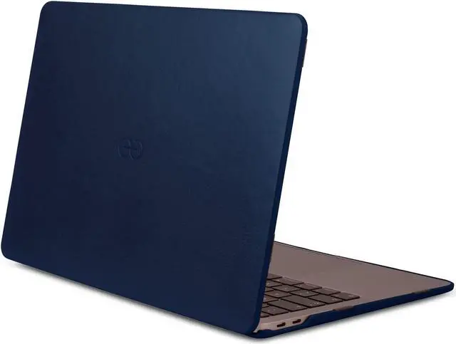 Alt view image 3 of 5 - Dreem Euclid Hard Shell Laptop Cover for MacBook Air 15'' Case 2021-2025  Premium Vegan Leather, Protective Dual-Shell Design, Slim Executive Professional Case with Port Access  [Royal]