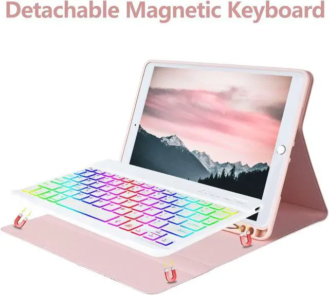 Alt view image 5 of 5 - FUWANG Compatible with iPad 9th Generation Keyboard Case 10.2"(2021)/8th Gen/7th Gen Bundle with Stylus Pen for iPad 9th&10th Generation
