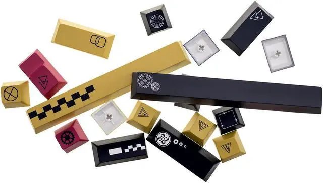 Alt view image 3 of 5 - GK GAMAKAY 149 Keys Steampunk Style Keycaps Set, Cherry Profile PBT Dye-Sub Double-Shot Keycap Suitable for LK67 TK75 60/65/87/98/104/108 ANSI Layout Mechanical Gaming Keyboard (Steampunk Theme)