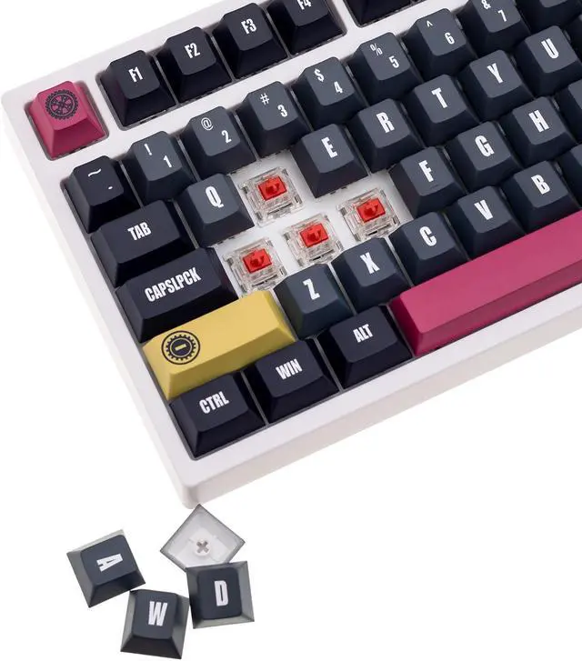 Alt view image 5 of 5 - GK GAMAKAY 149 Keys Steampunk Style Keycaps Set, Cherry Profile PBT Dye-Sub Double-Shot Keycap Suitable for LK67 TK75 60/65/87/98/104/108 ANSI Layout Mechanical Gaming Keyboard (Steampunk Theme)