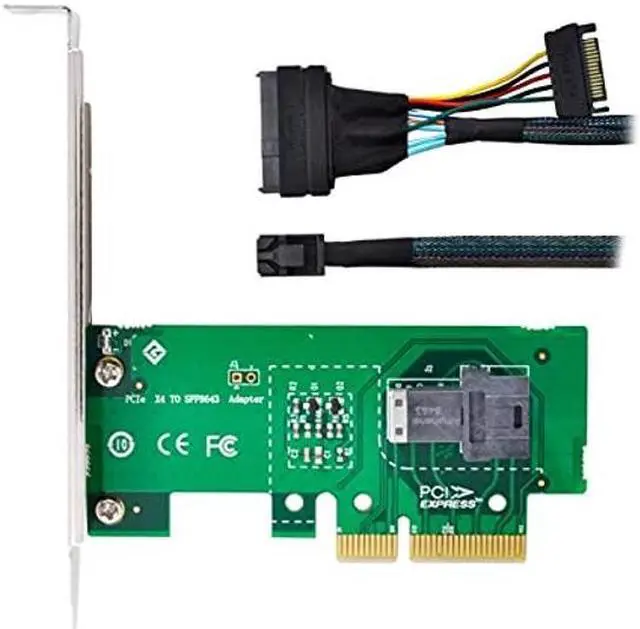 Alt view image 2 of 5 - NFHK PCI-E 3.0 4.0 to SFF-8643 Card Adapter and U.2 U2 SFF-8639 NVME PCIe SSD Cable for Mainboard SSD