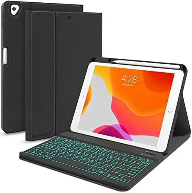 Main image of iPad 9th/8th/7th Generation Keyboard Case 10.2 inch 2021/2020/2019, iPad Pro 10.5-inch Case with Keyboard,iPad Air 3 2019, 7 Color Backlit Removable Bluetooth Wireless Folio Case(Black)