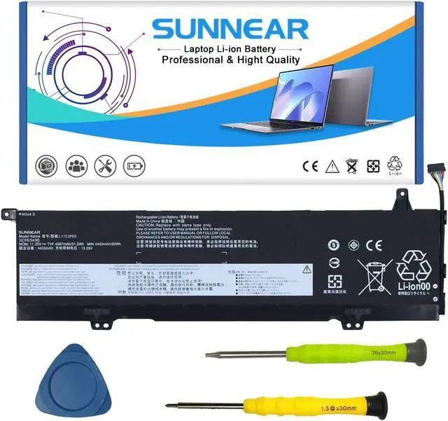 Main image of SUNNEAR L17C3PE0 Laptop Battery Replacement for Lenovo Yoga 730-15 730-15IWL Yoga 730-15IKB 730-151KB 81CU 81JS Series 5B10Q39196 5B10W67214 5B10Q39197 5B10W67390 L17L3PE0 11.25V 51.5Wh
