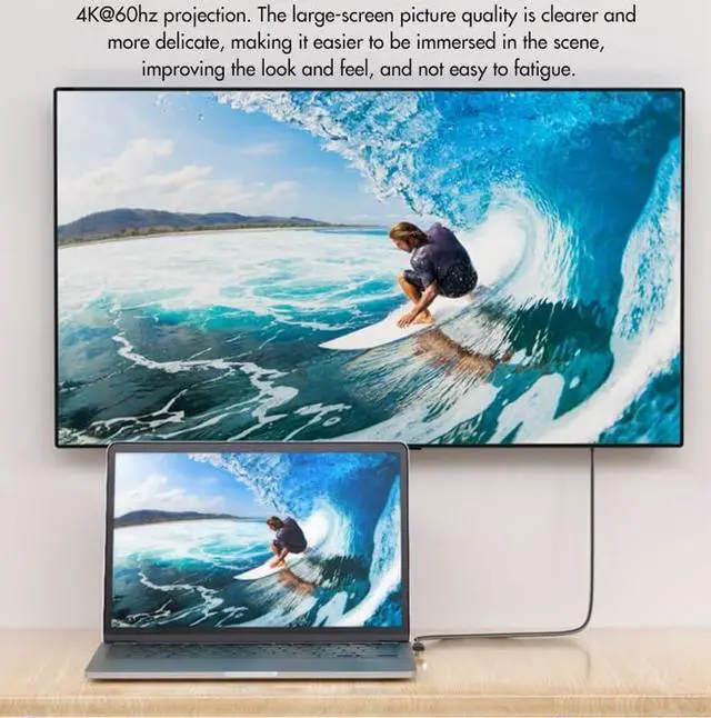 Alt view image 2 of 5 - Vebner 10-Foot USB4 Cable Compatible with Thunderbolt 3, Thunderbolt 4 and USB-C - Supports 8K HD Display, 20gbps Data Transfer, 240W Charging - 90-Degree Right Angle USB-C