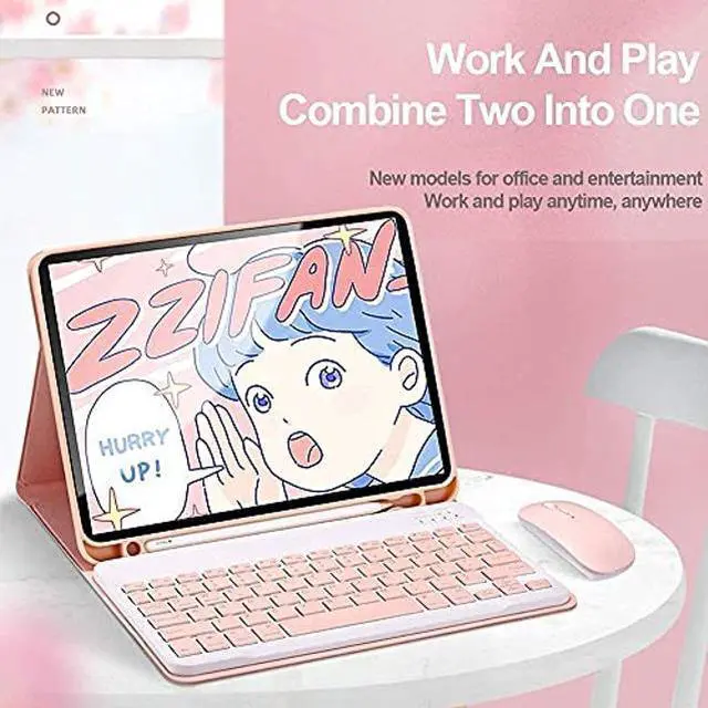 Alt view image 2 of 5 - AnMengXinLing Keyboard Case for iPad Mini 7th(A17 Pro) 2024/Mini 6th Generation with Mouse,Case for iPad mini7/mini6 with Detachable Wireless Keyboard Pencil Holder Slim Smart Cover, Green