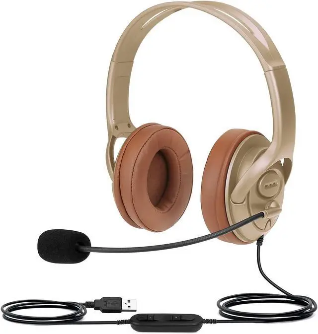 Main image of USB Headset with Mic for Microsoft Teams, Zoom, Skype, Webex  Noise Cancelling PC Headphones with Mute & Volume Control, Lightweight Laptop Headset for Remote Work/Online Class