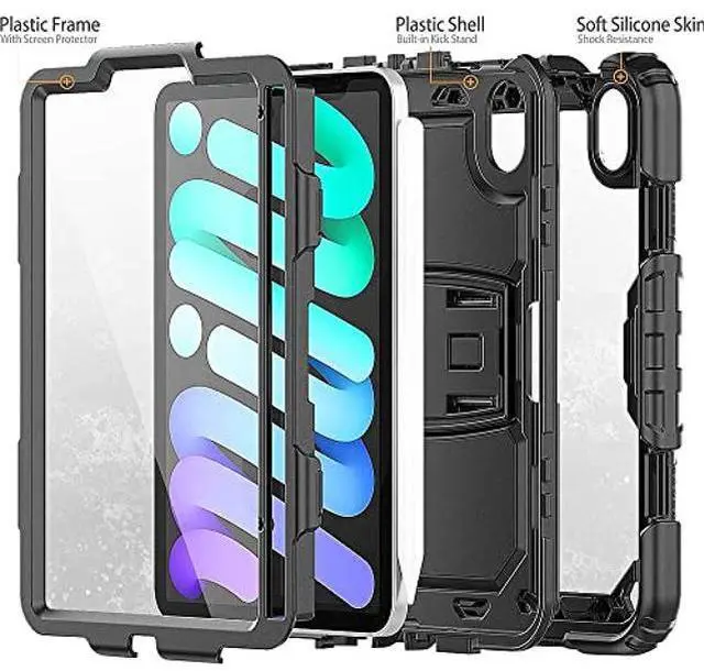 Alt view image 2 of 5 - Sahara - Raider Series Heavy-Duty Case for iPad Mini (A17 Pro) and iPad Mini (6th Generation 2021), Scorpion Black, (TB00055)