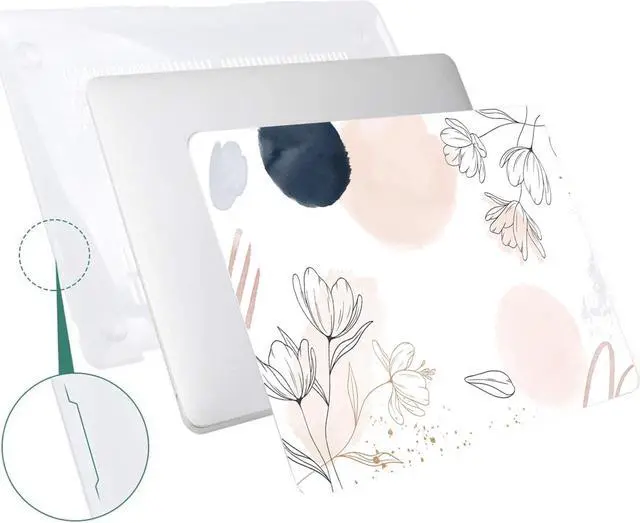 Alt view image 3 of 5 - SaharaCase - Apple MacBook Air 13.6" M2 and 13" M3 Chip Laptops Hybrid-Flex Arts Case with Silicone KeyPad Cover - Sleek Hard Shell, Snap-On, Anti-Slip Grip (White)