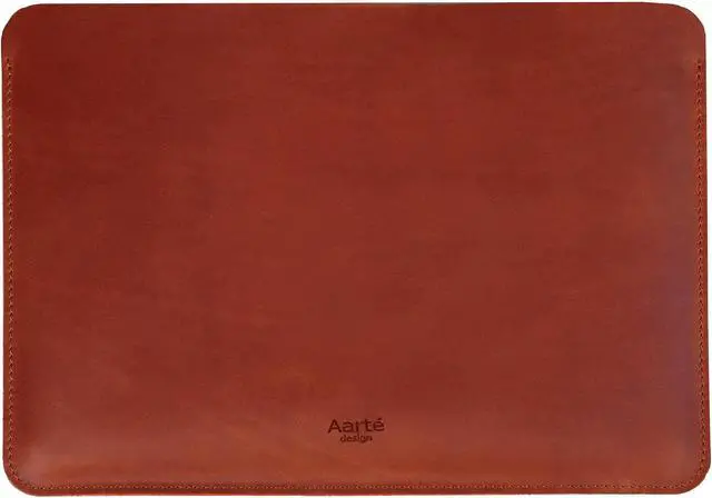 Main image of Aartedesign Genuine Vintage Leather Sleeve Case for 14 Inch MacBook 14 Pro 2021-2025 M1 M2 M3 M4 Pro/Max A2442 A2779 Laptop Soft Skin Carrying Bag (Horizontal, Vintage Cognac)