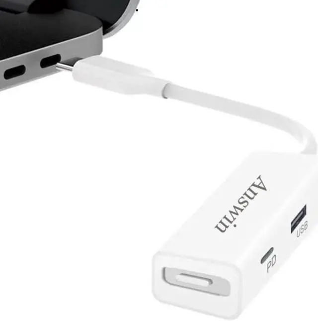 Alt view image 3 of 5 - Mag-Safe to USB C Adapter 3-in-1 Mag-Safe 1 & 2 Adapter & USB C PD & QC USB (Charing Only) for iPhone 15 Series, M1/M2 MacBook, MacBook Air and More USB-C Devices