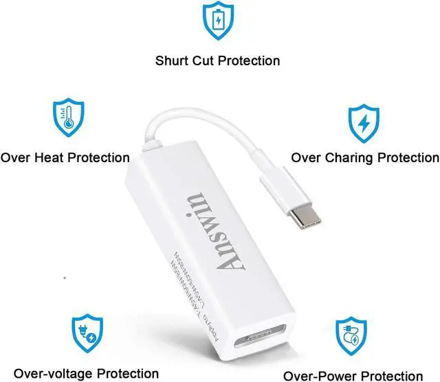 Alt view image 5 of 5 - Mag-Safe to USB C Adapter 3-in-1 Mag-Safe 1 & 2 Adapter & USB C PD & QC USB (Charing Only) for iPhone 15 Series, M1/M2 MacBook, MacBook Air and More USB-C Devices