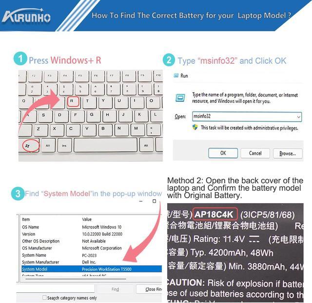 Alt view image 4 of 5 - AURUNHO AP18C4K Laptop Battery Replacement for Acer Aspire 5 A515-43 A515-43G A515-44 A515-44G, A515-54 A515-54G A515-56 A515-56G,Acer Spin 3 SP313-51N SP314-54N Series AP18C8k 48Wh
