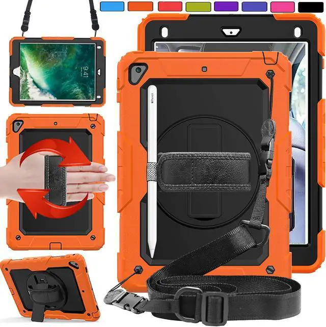 Main image of DuraSafe Cases for iPad PRO 10.5 Inch 2017 Air 10.5 3rd Generation 2019 [ Air 3 ] A1701 A2152 A2123 MQF12LL/A MQEY2LL/A MQF22LL/A MQF02LL/A Full-Body Shock Proof Cover with Shoulder Strap - Orange