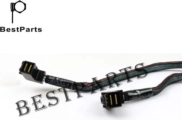 Alt view image 3 of 5 - BestPartsCom Dual 12Gb SAS SFF-8643 PERC H330 H730 H730P Cable Compatible with Dell PowerEdge R730 F037K