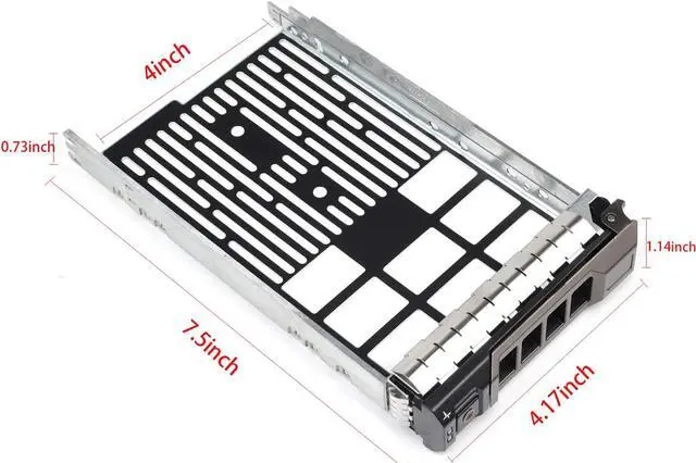 Alt view image 3 of 5 - Pack-4, Hard Drive Tray Caddy for Dell Poweredge Series 11/12/13 Generation Models 3.5" SAS/SATA R320 R430, R530, R730, T430, T630, R420, R520, R720, T420, T620, R410, R510, R710, T410, T610 T710