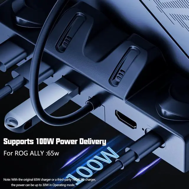 Alt view image 5 of 5 - Kstkry Docking Station for ROG Ally/Steam Deck/Lenovo Legion Go,6-in-1 Dock with HDMI 2.0 4K@60Hz Gigabit Ethernet 3 USB-A and USB-C 3.0 Charging Compatible with ROG Ally/Steam Deck/Lenovo Legion Go