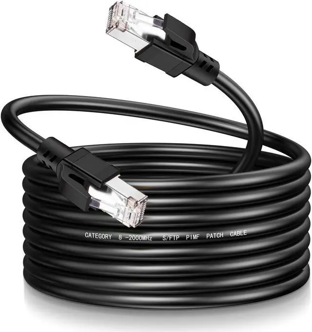 Main image of Lteirwe Cat8 Ethernet Cable 75Ft S/FTP Outdoor&Indoor Heavy Duty High Speed 26AWG Internet Network 40Gbps 2000Mhz RJ45 Shielded Connector Weatherproof LAN Cable