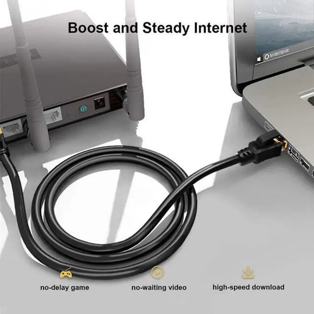 Alt view image 4 of 5 - Lteirwe Cat8 Ethernet Cable 75Ft S/FTP Outdoor&Indoor Heavy Duty High Speed 26AWG Internet Network 40Gbps 2000Mhz RJ45 Shielded Connector Weatherproof LAN Cable