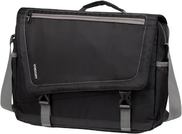 Main image of Messenger Bag for Men, Lightweight Water Resistant 15.6 In Laptop Shoulder Bag Business Travelling Bags by Vonxury Black