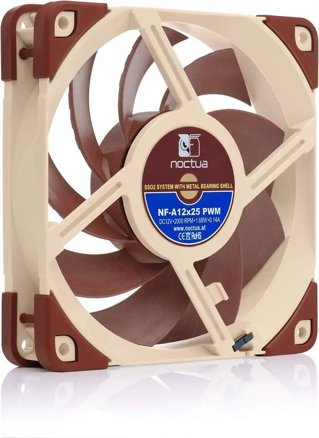 Alt view image 3 of 5 - Noctua 240mm AIO Upgrade Bundle (2X NF-A12x25 PWM 120mm Fans Plus 1x NT-H2 Thermal Paste)