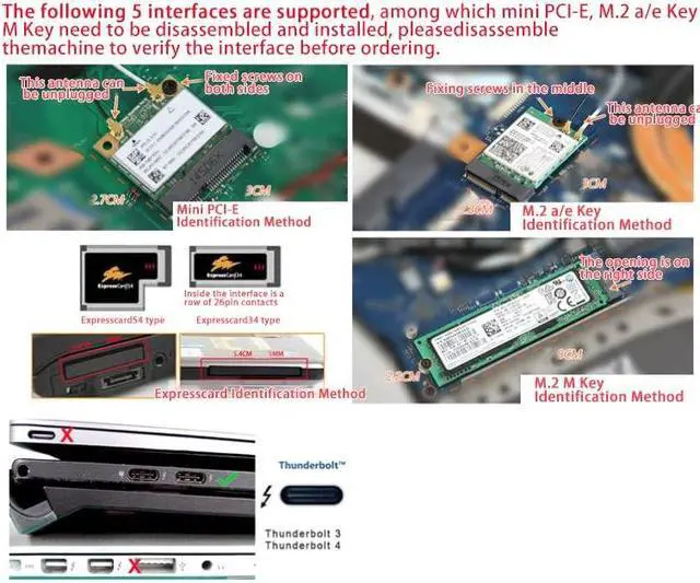 Alt view image 2 of 5 - JMT EXP GDC Notebook External PCI-E Discrete Graphics Beast Series External Laptop Docking Station Mini PCI-E/M.2 A Key No Power (Expresscard)
