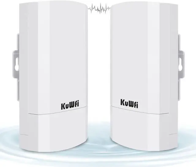 Main image of KuWFi 2-Pack 300Mbps Wireless Bridge, Outdoor CPE WiFi Kit Point to Point Wireless Access Point 2.4G Internet Bridge 1KM Transmission Distance Solution for PTP/PTMP(Pre-Program)