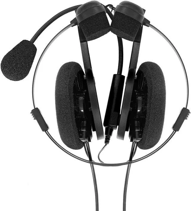 Alt view image 2 of 5 - Koss Porta Pro Double-Sided Communication Headset with Microphone Electret Flexible Handsfree Design Foldable Design TRRS Plug Wired 3.5 mm Black