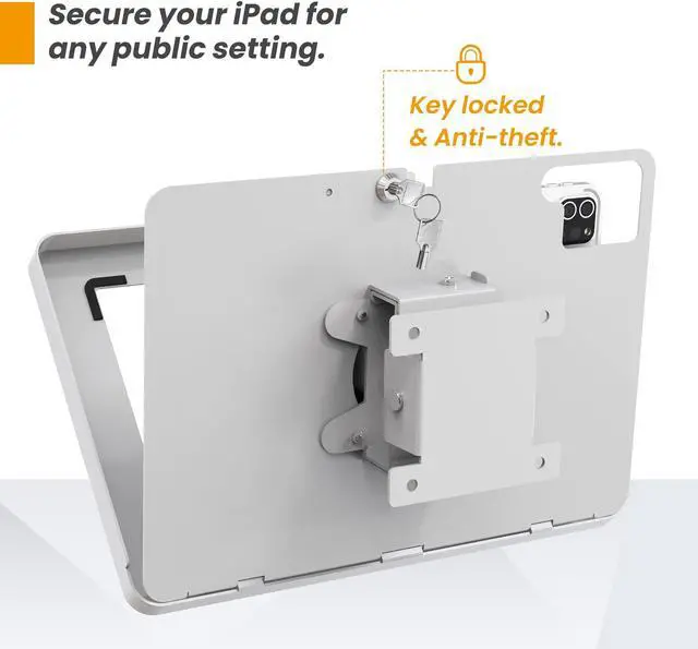 Alt view image 4 of 5 - Beelta Tablet Wall Mount Compatible with 10.9" iPad 10th, Pro 11" 1 2 3 4, Air 4 5, Air 11", iPad 11"(A16) - BSW101WA