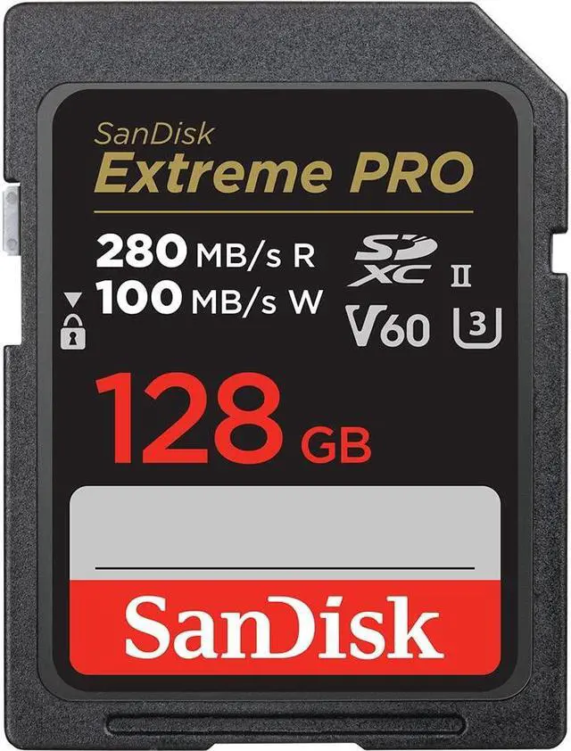 Main image of SanDisk 128GB Extreme PRO SDXC UHS-II Memory Card - C10, U3, V60, 6K, 4K UHD, SD Card - SDSDXEP-128G-GN4IN
