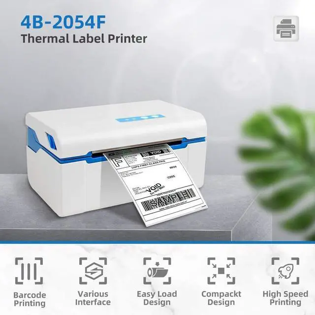 Alt view image 2 of 5 - micmi Shipping Label Printer, Commercial Direct Thermal Printer Support Amazon Ebay PayPal Etsy Shopify Shipstation Stamps.com Ups USPS FedEx DHL Support Windows, w/ 4x6 inch x 500 Labels Not for Mac
