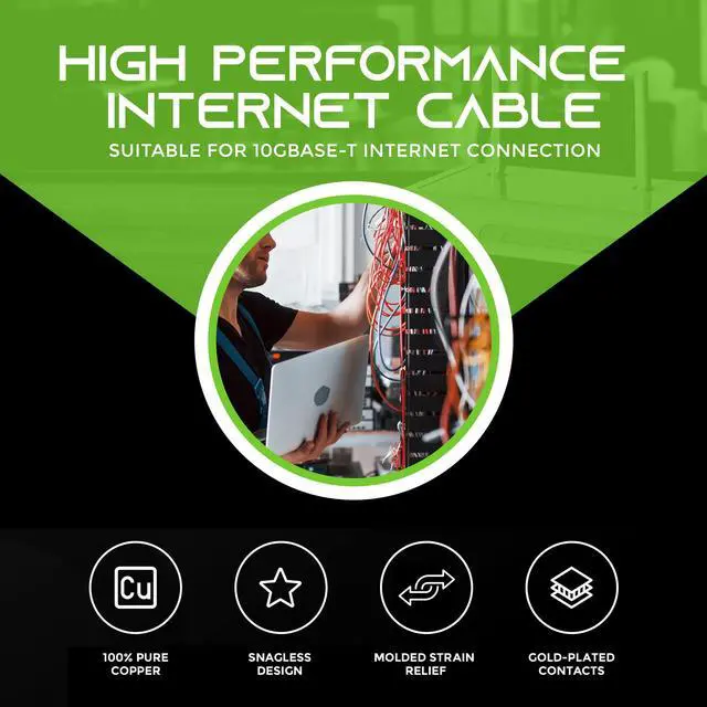Alt view image 2 of 5 - GEARit 10Pack 5ft Cat6 Ethernet Cable & 100ft Cat6 Cable